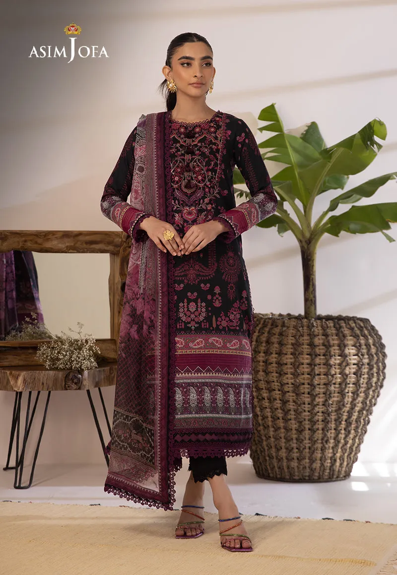 AJBP-21 Designers Stitched EMBROIDERED CAMBRIC 2 PCS