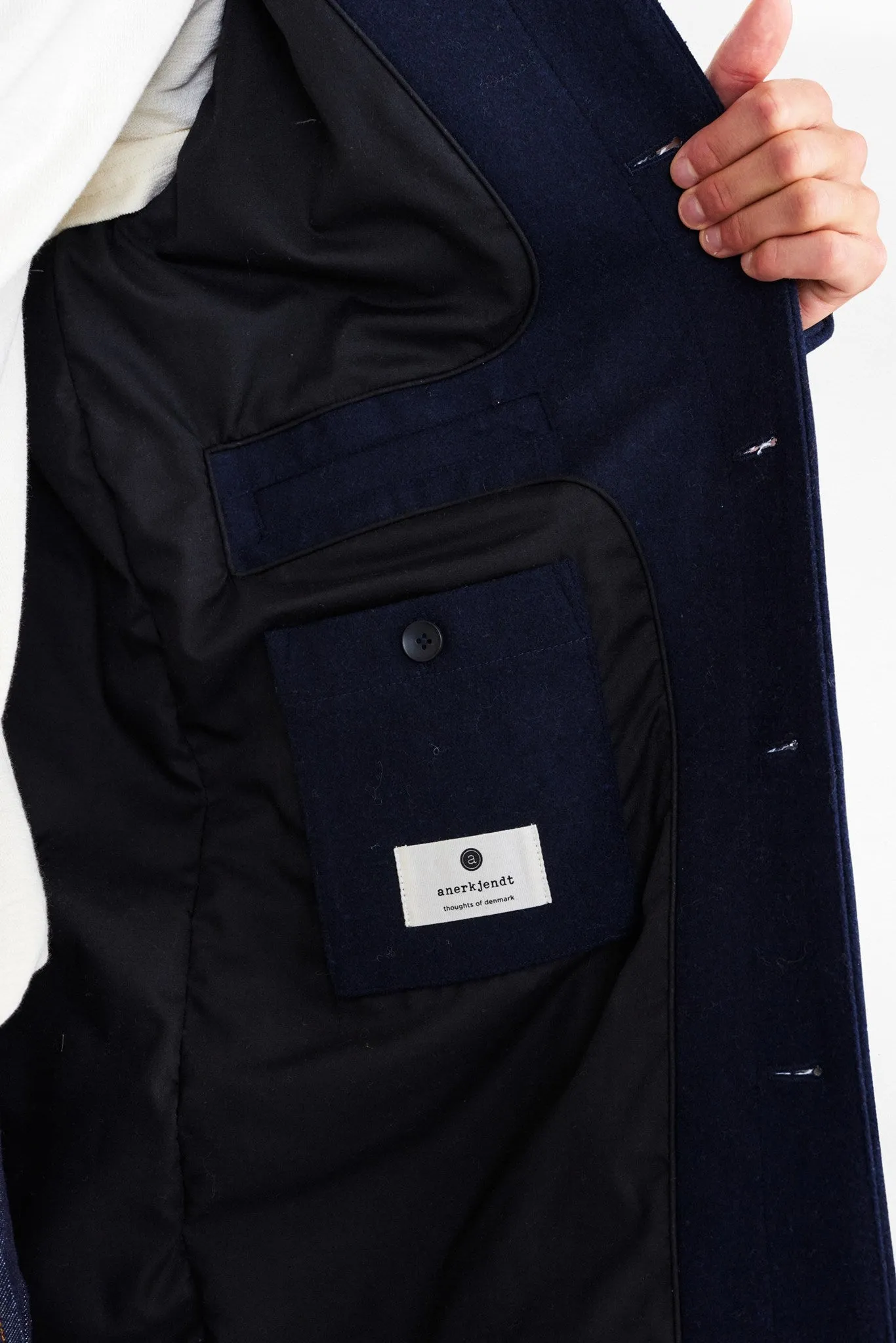 AKBJARNE SIDEPOCKET COAT NAVY - Dark Navy