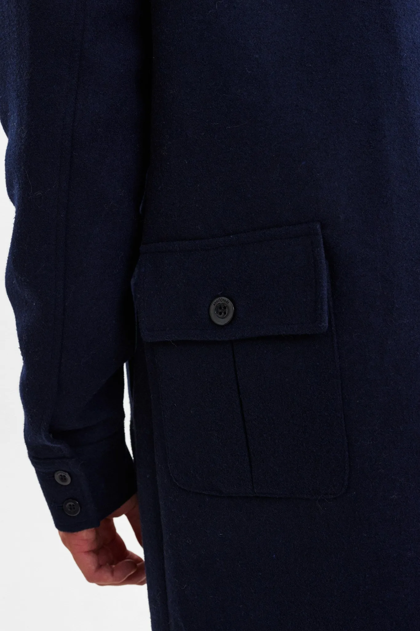 AKBJARNE SIDEPOCKET COAT NAVY - Dark Navy