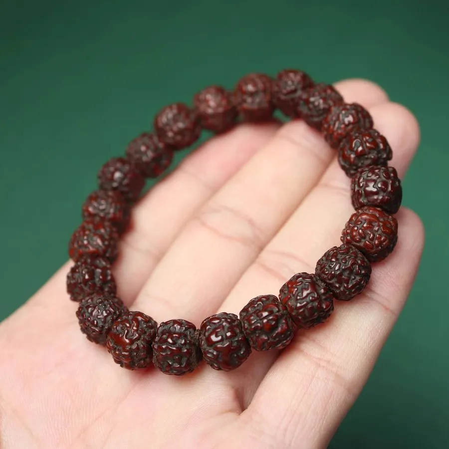 Antique Tibetan Old Rudraksha Wrist Mala