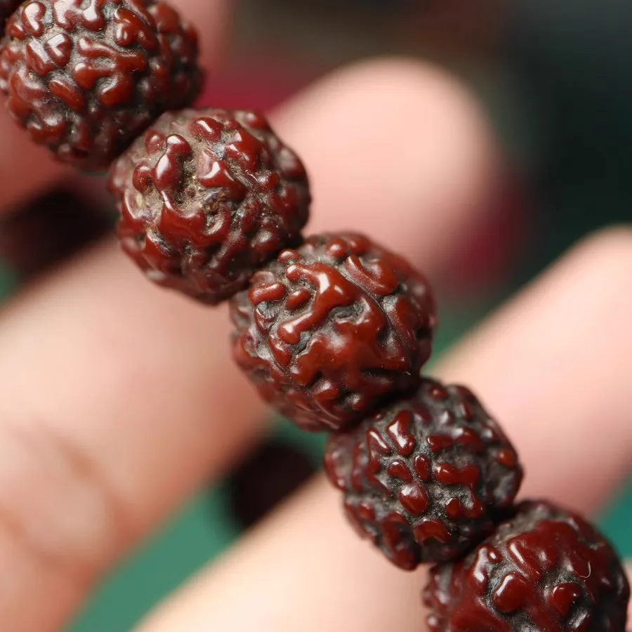 Antique Tibetan Old Rudraksha Wrist Mala