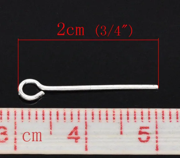 AVBeads Components Eye Pins 20mm 30pcs 21 gauge