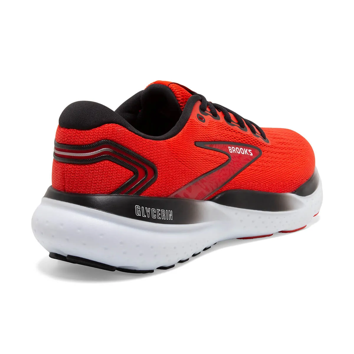 Mens Brooks Glycerin 21 Running Shoes in Grenadine/Salsa/Black Color Combination