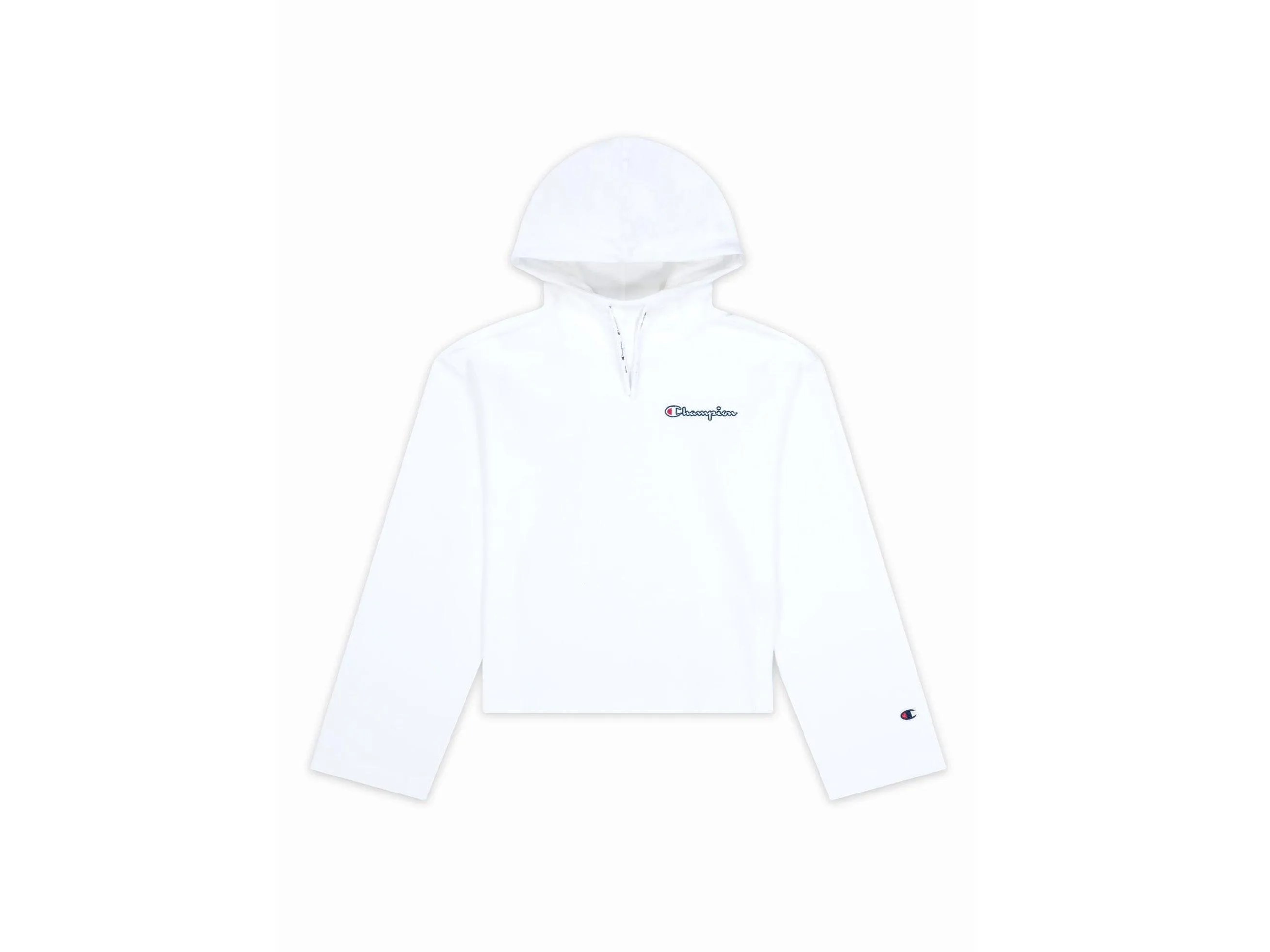 CHAMPION Felpa Logo Retro Cappuccio White 113186