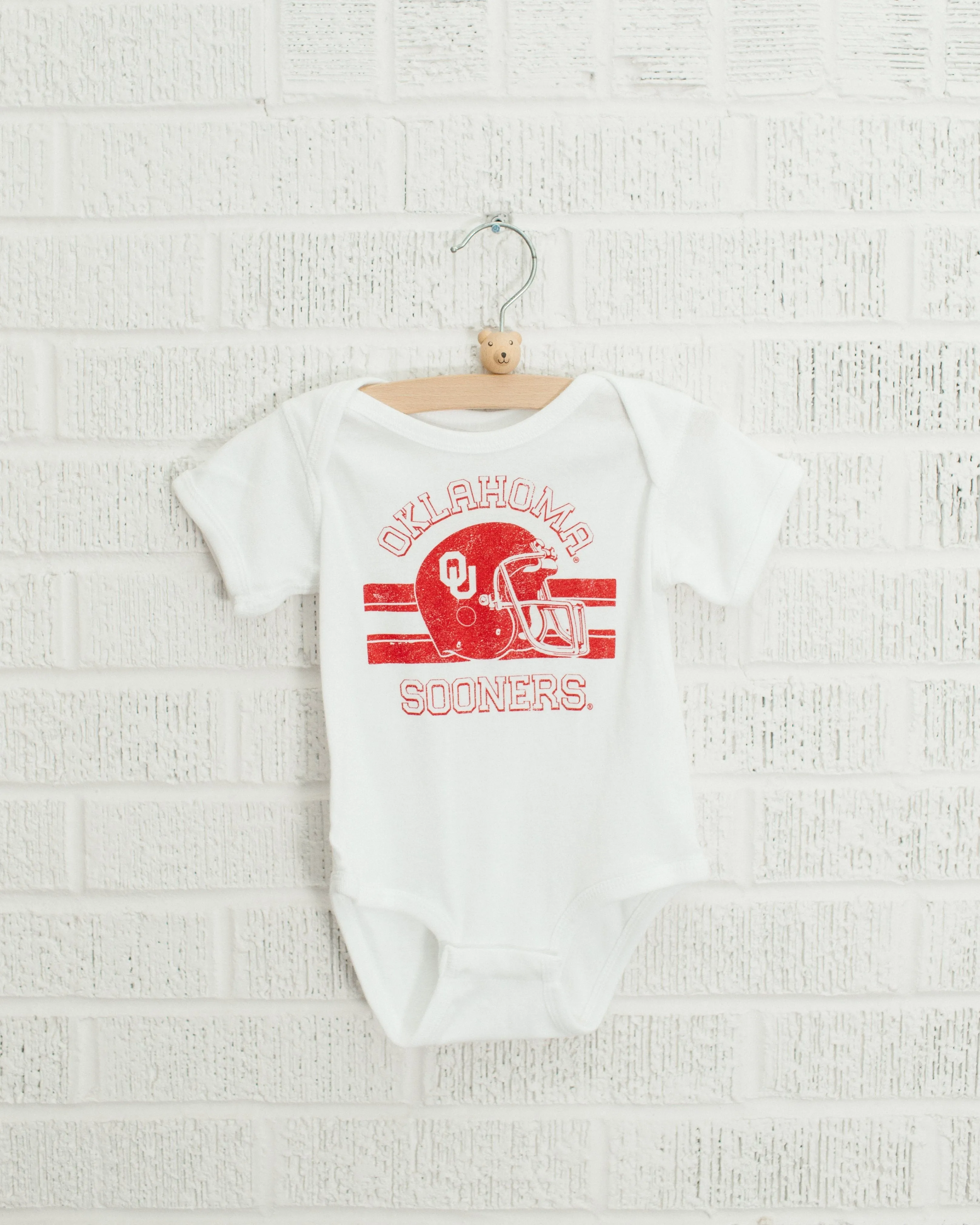 Children's OU Champion Helmet White Onesie