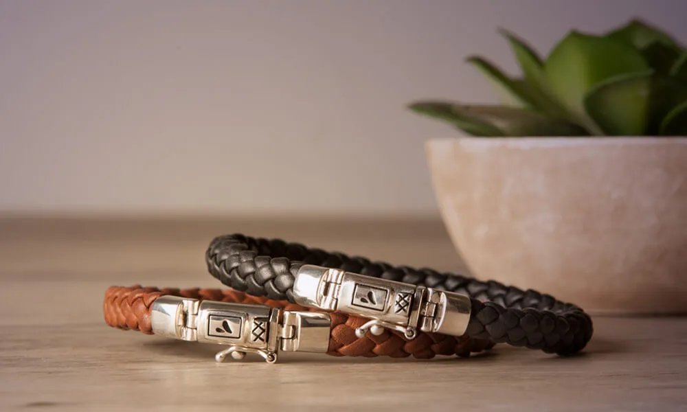 Customizable Porto Braided Leather Bracelet - Ships in 1 Week!