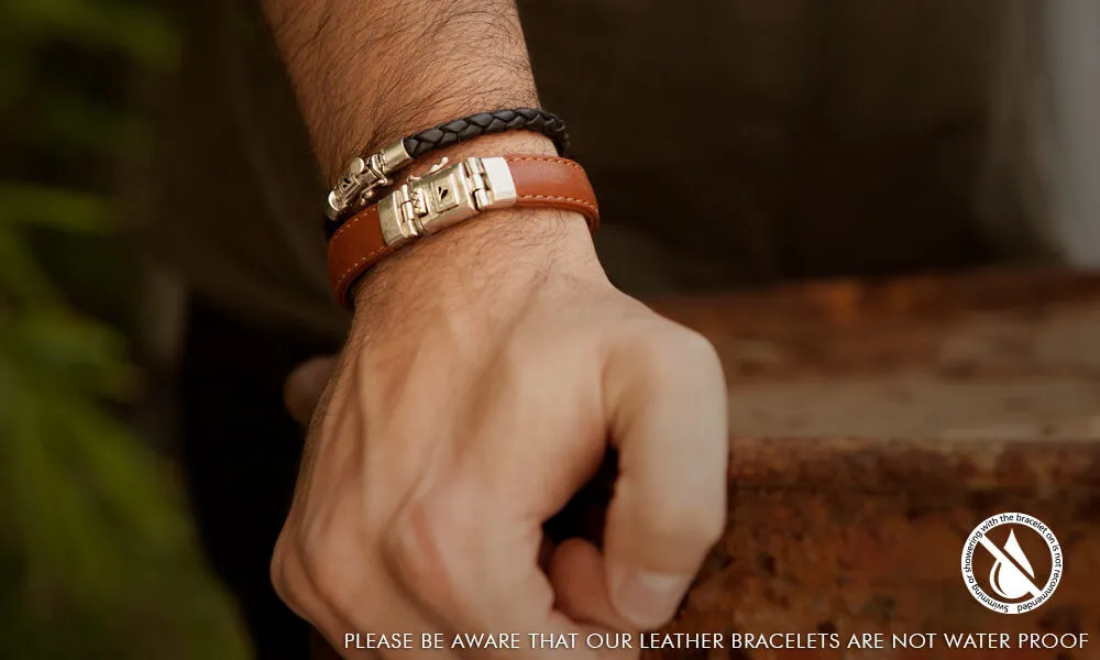 Customizable Porto Braided Leather Bracelet - Ships in 1 Week!