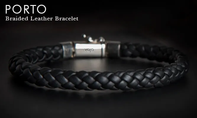 Customizable Porto Braided Leather Bracelet - Ships in 1 Week!