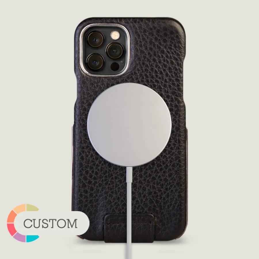 Customizable Silver Top iPhone 12 & 12 Pro leather case with MagSafe