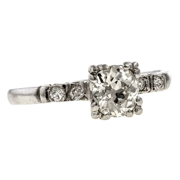 Estate Engagement Ring, Old Euro 0.66ct.