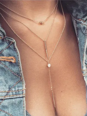 Fashion 3 Layers Chain Necklaces