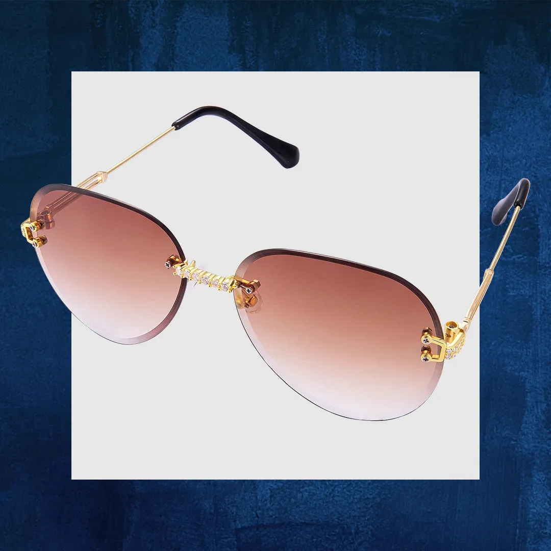 Fashion Moissanite Aviator Sunglasses