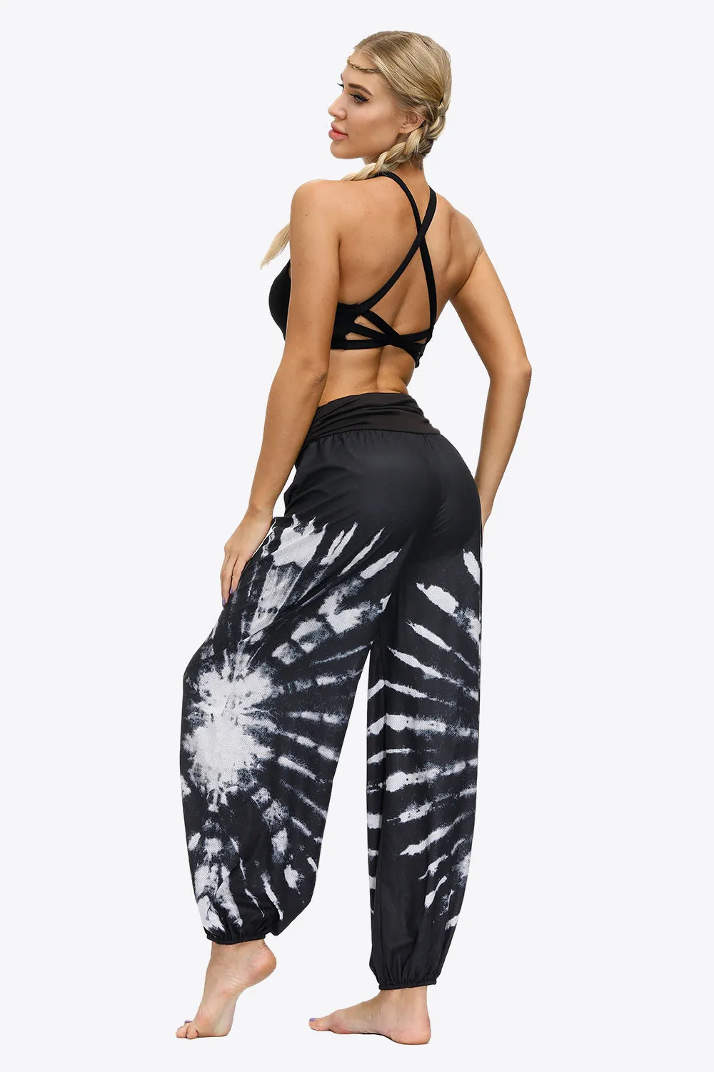 Fashion Prints Ruched Athletics Pants