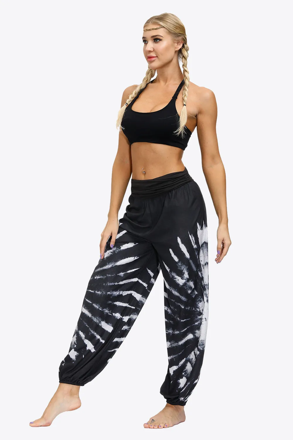 Fashion Prints Ruched Athletics Pants