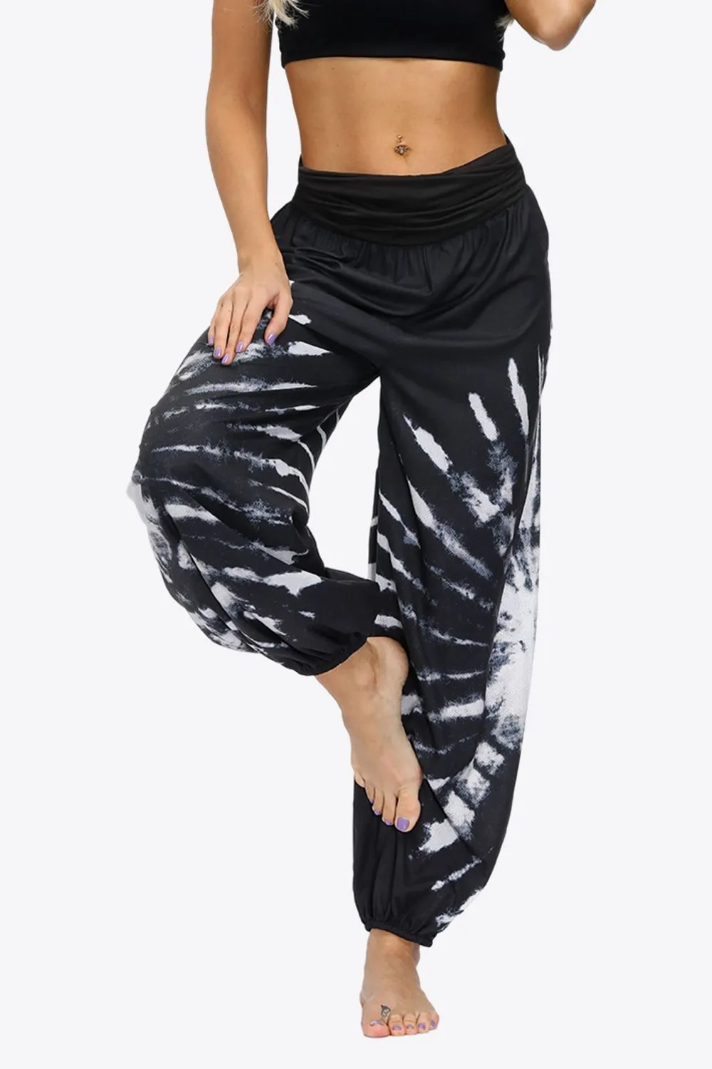 Fashion Prints Ruched Athletics Pants