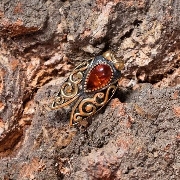 Fashion Vintage Cicada Citrine Ring