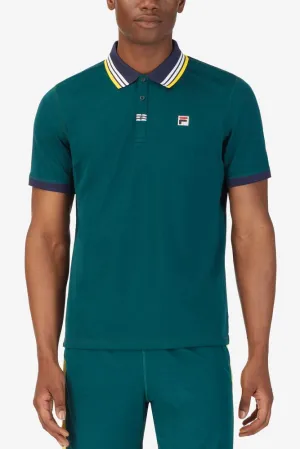 FILA Men's Heritage Short Sleeve Solid Polo