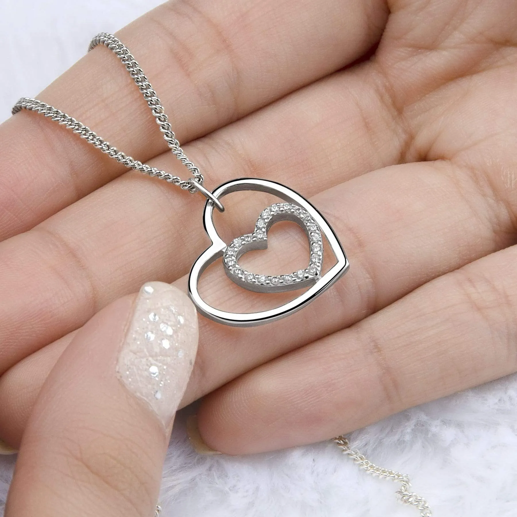 Forever Heart Necklace Sterling Silver