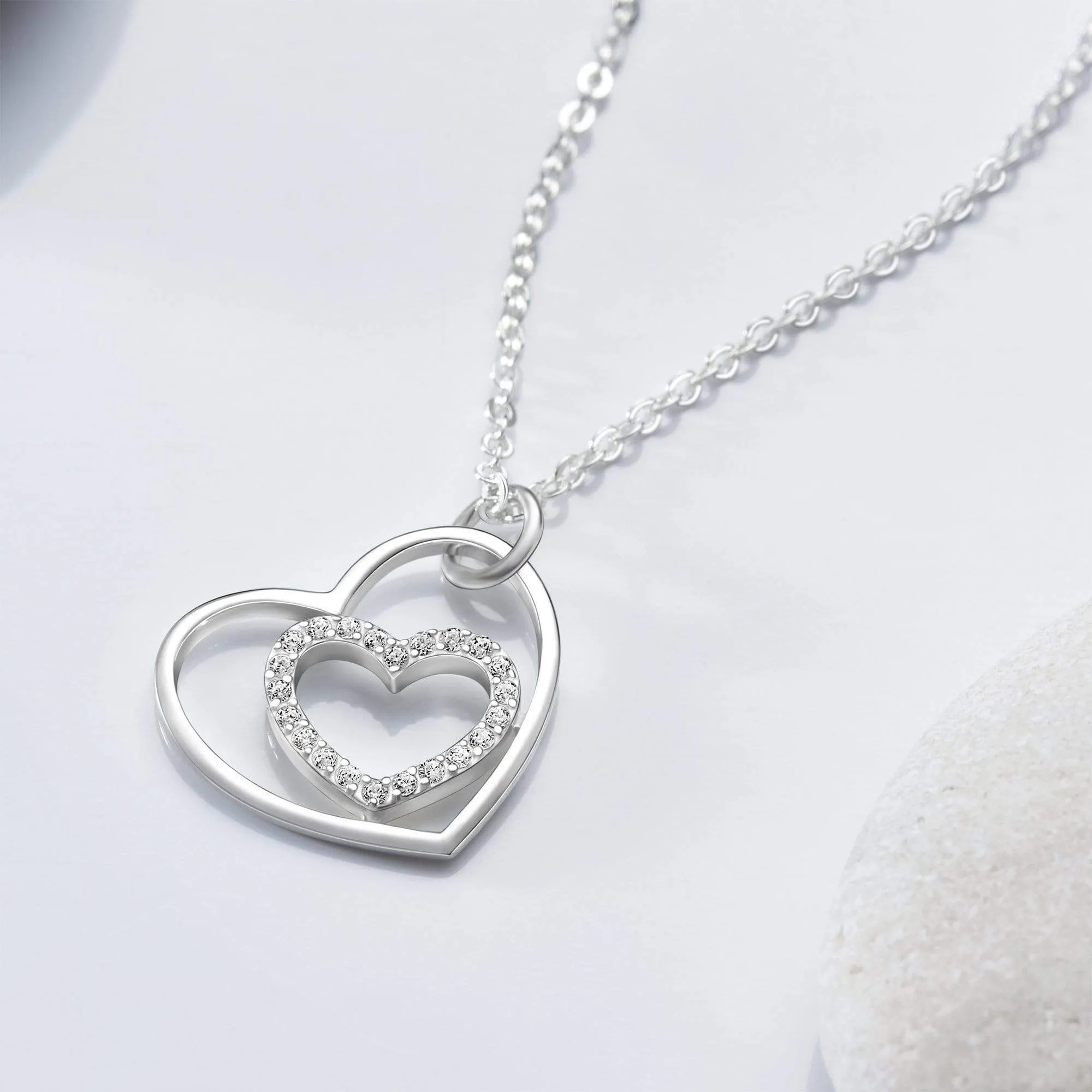 Forever Heart Necklace Sterling Silver