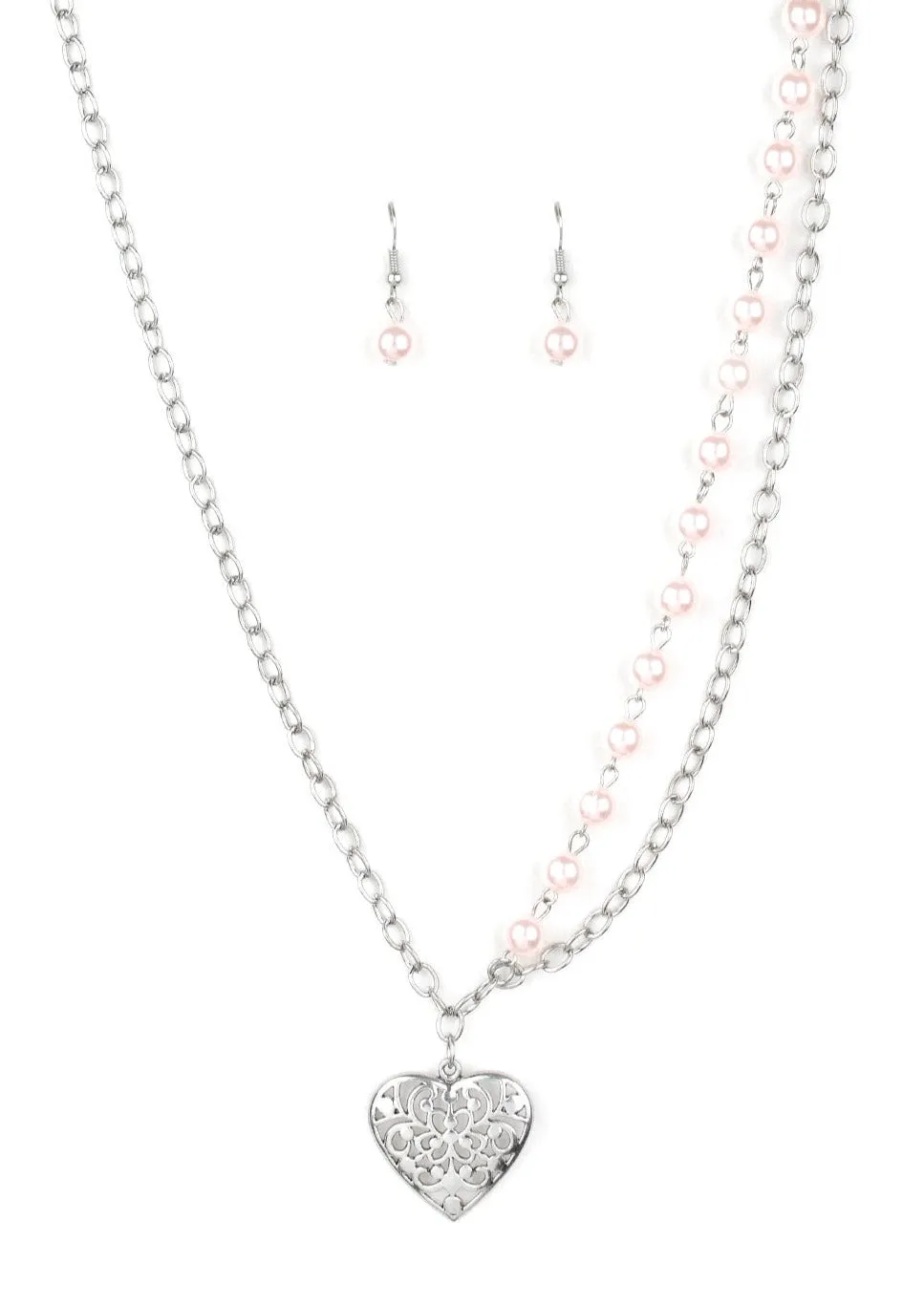  Forever In My Heart Pink Necklace Set