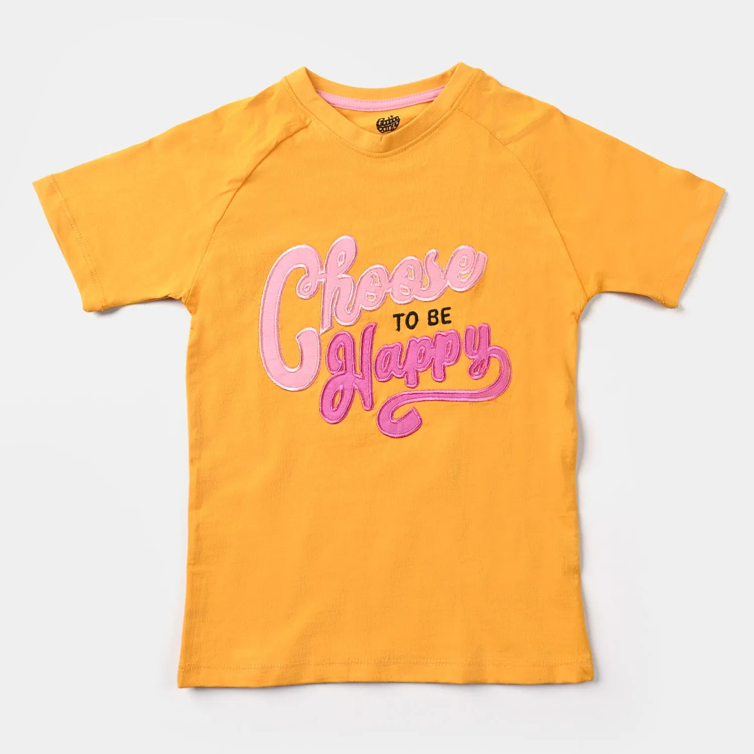 Girls Cotton Jersey T-Shirt H/S Happy-Citrus