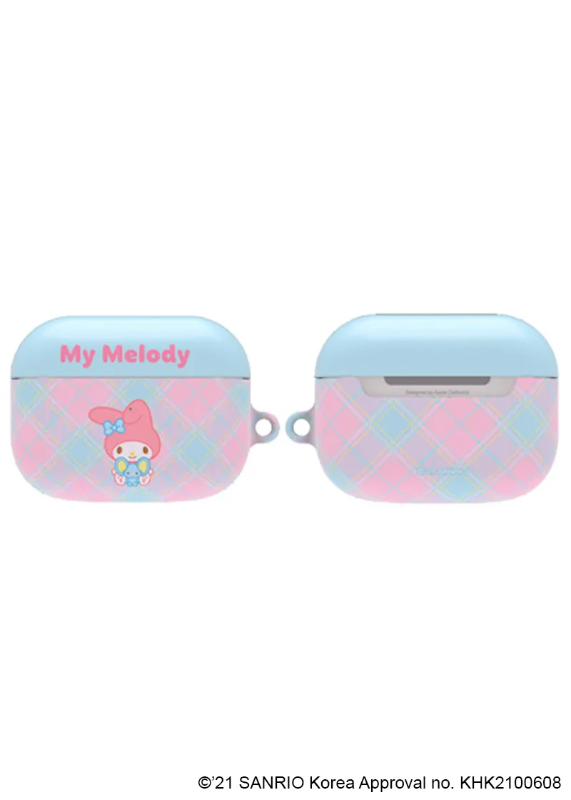 Hello Kitty & Friends argyle airpods case cover & Keychain - SANRIO Korea