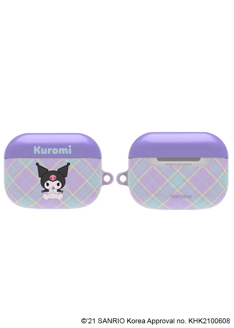 Hello Kitty & Friends argyle airpods case cover & Keychain - SANRIO Korea