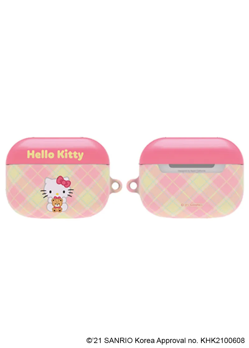 Hello Kitty & Friends argyle airpods case cover & Keychain - SANRIO Korea