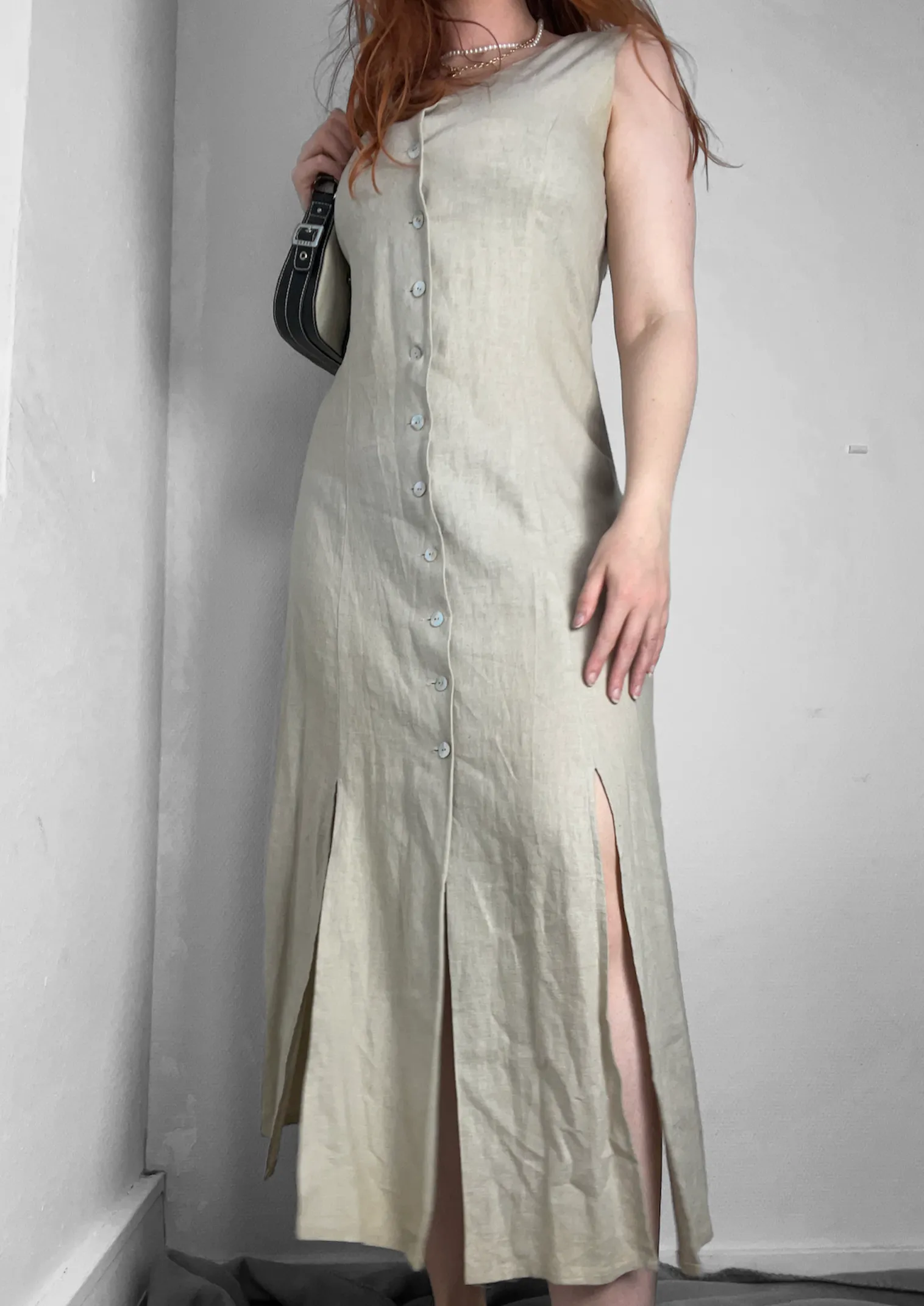 LINEN SUMMER DRESS M