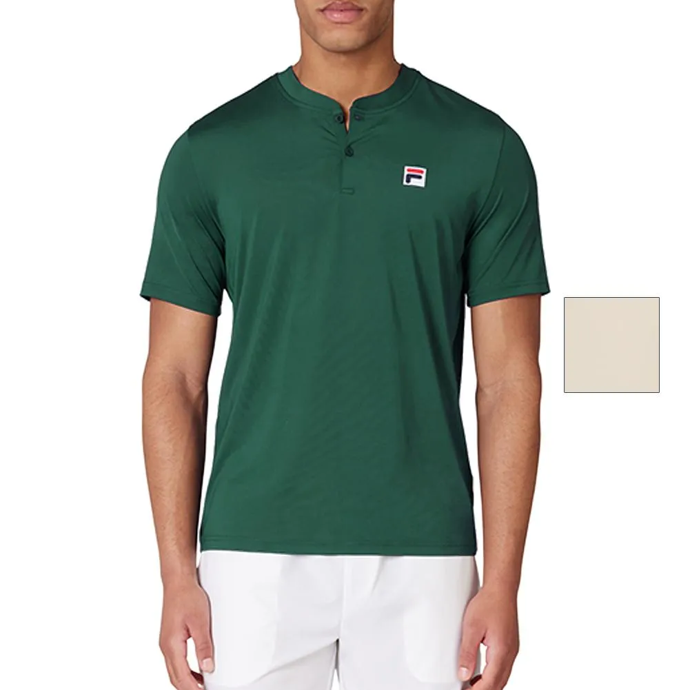 Mens Short Sleeve Henley Tennis Polo