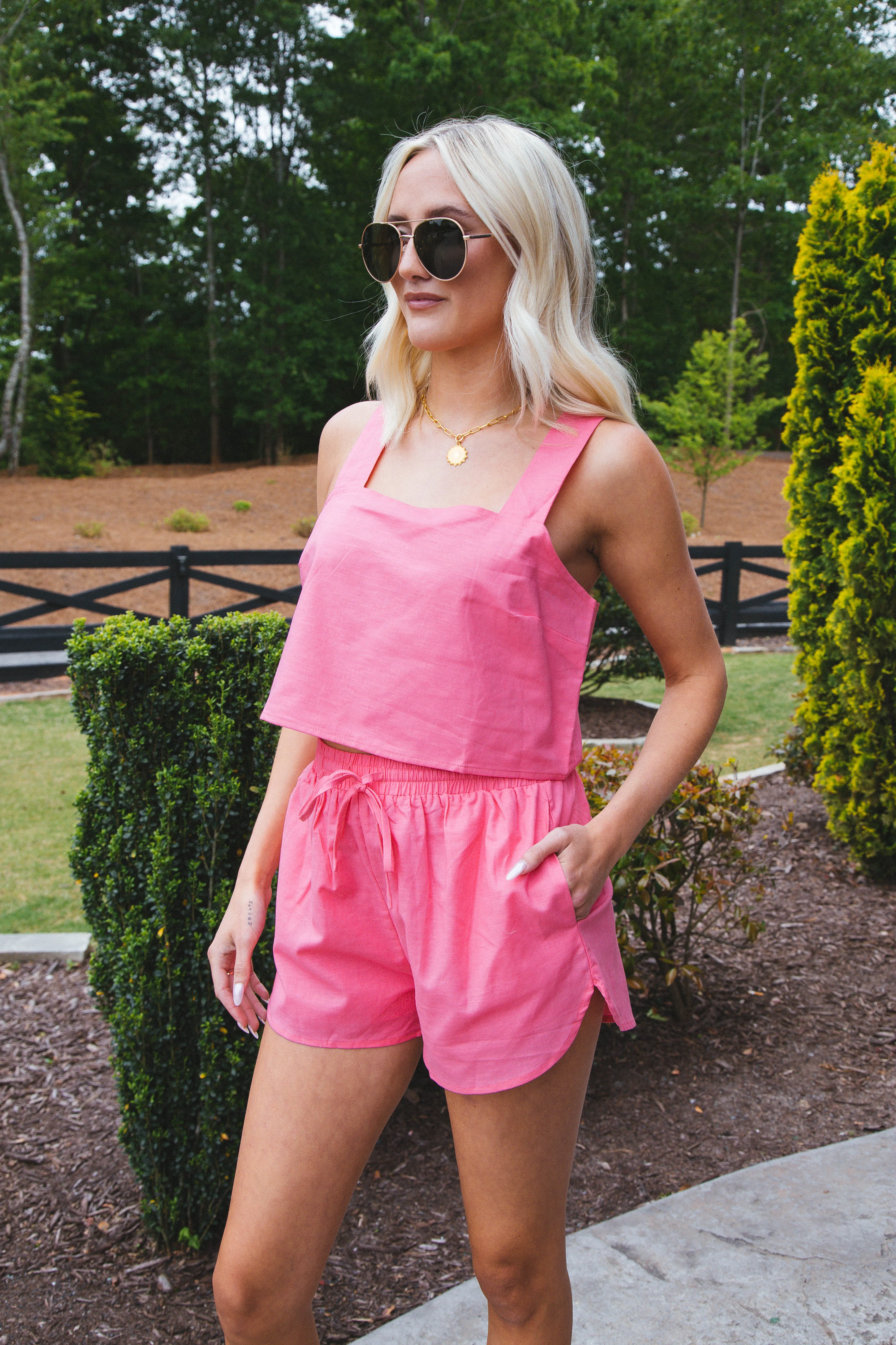 Nova Linen Top, Pink Lemonade | Buddy Love