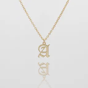 Old English Initial Necklace