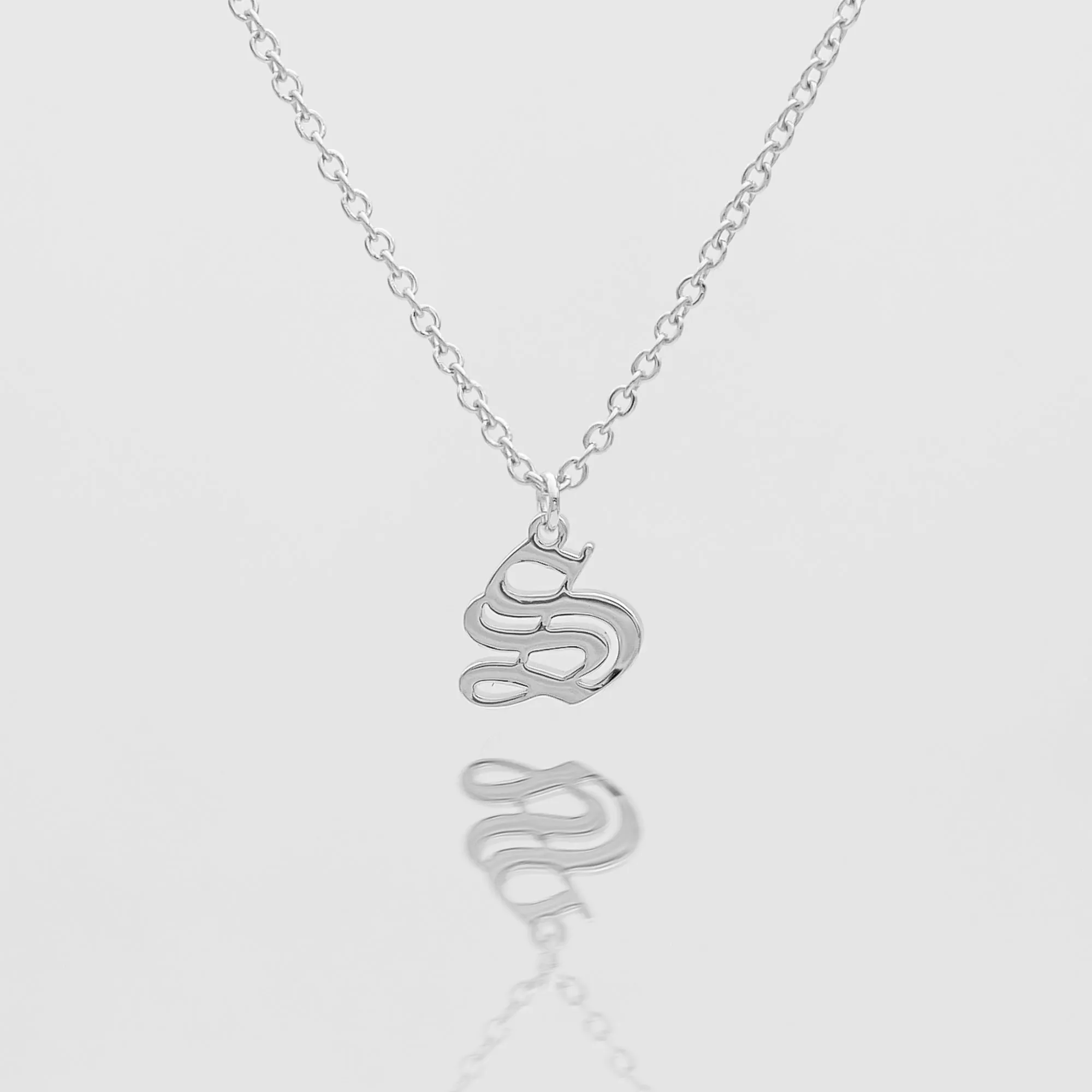 Old English Initial Necklace