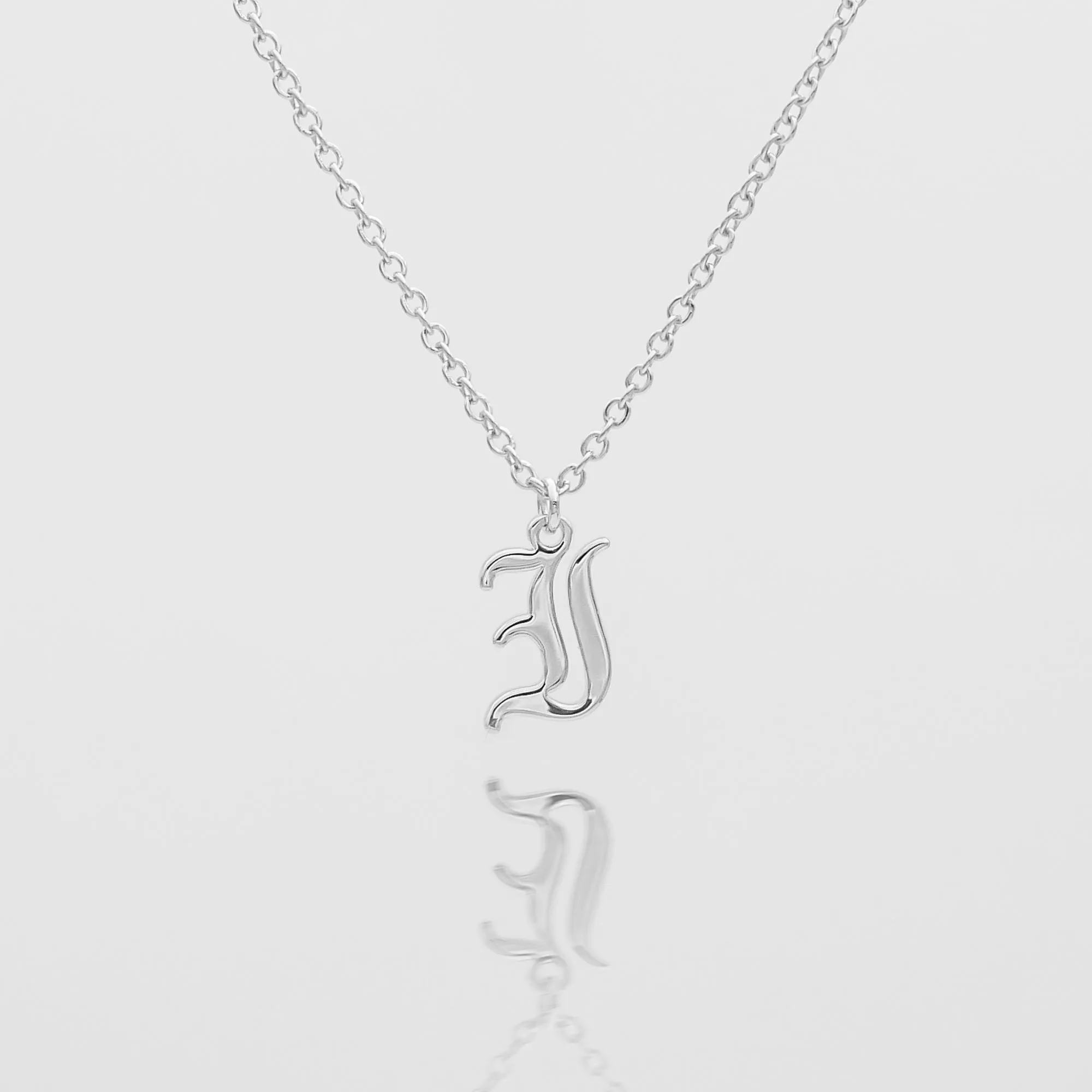 Old English Initial Necklace