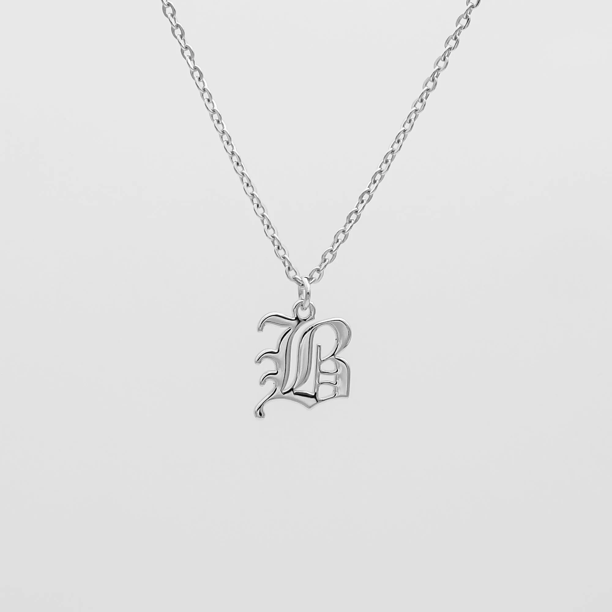 Old English Initial Necklace