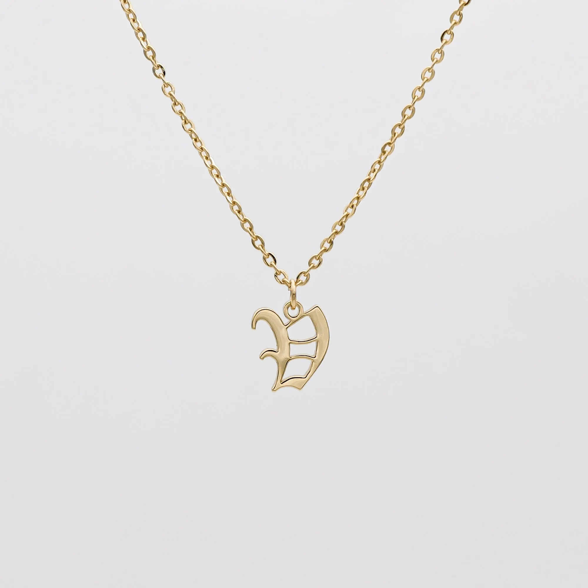 Old English Initial Necklace