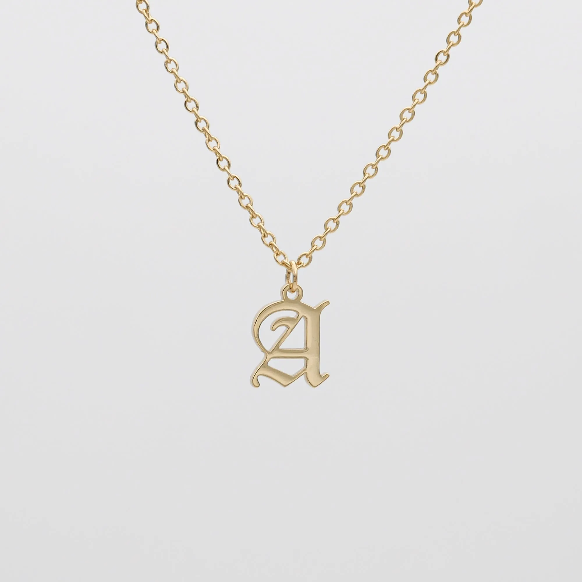 Old English Initial Necklace