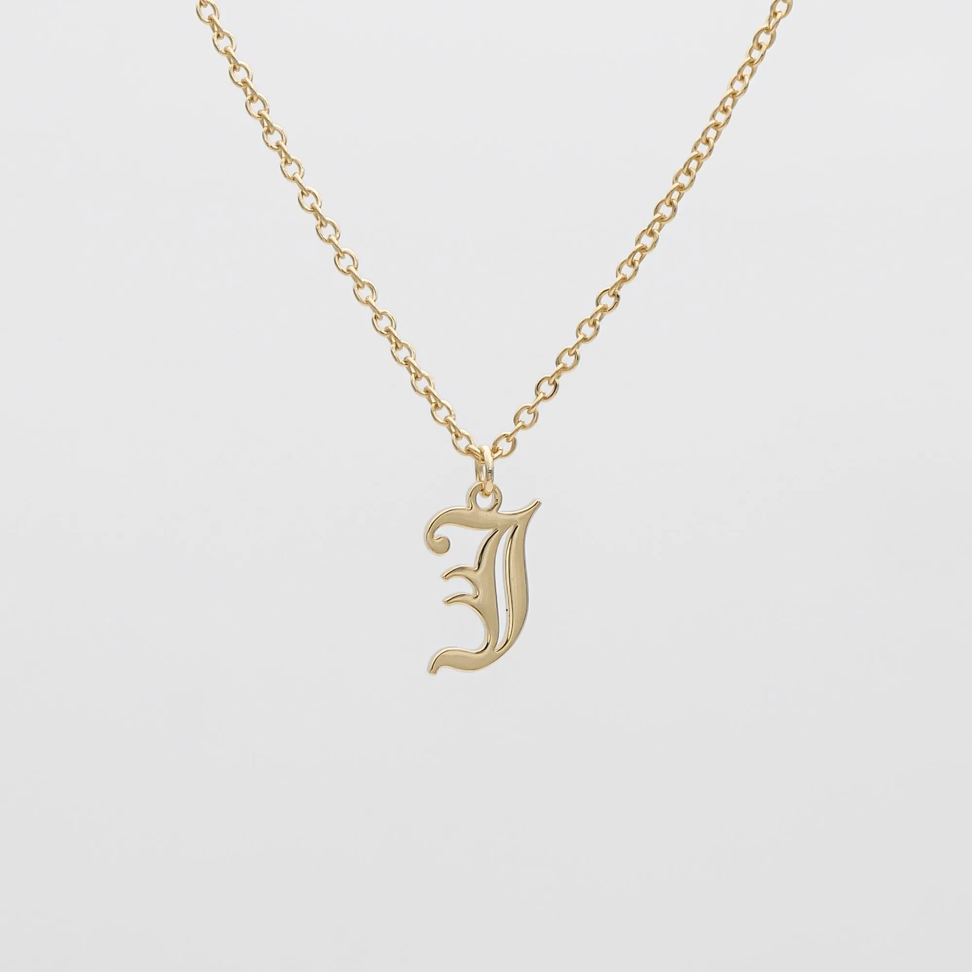 Old English Initial Necklace