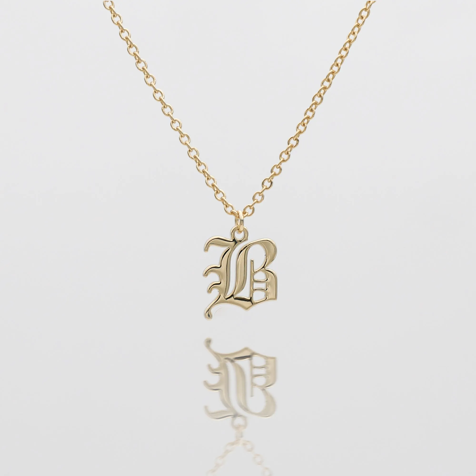 Old English Initial Necklace