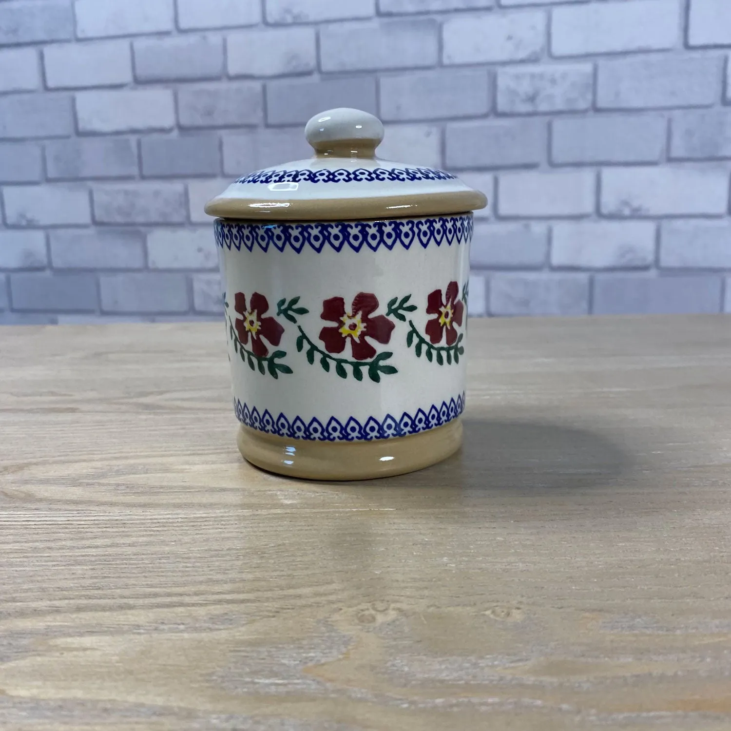 Old Rose Lidded Sugar Bowl