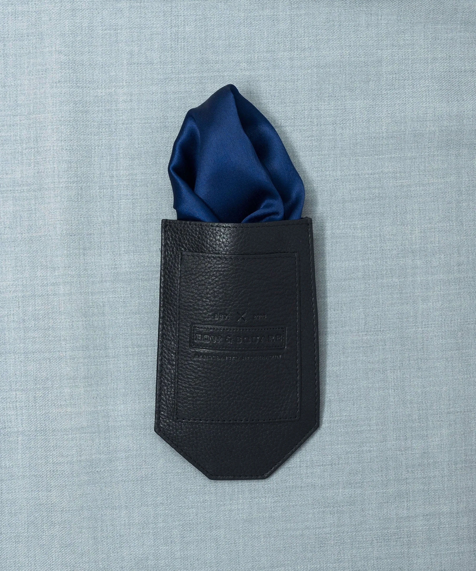 Old School Geometric Blue Pocket Square