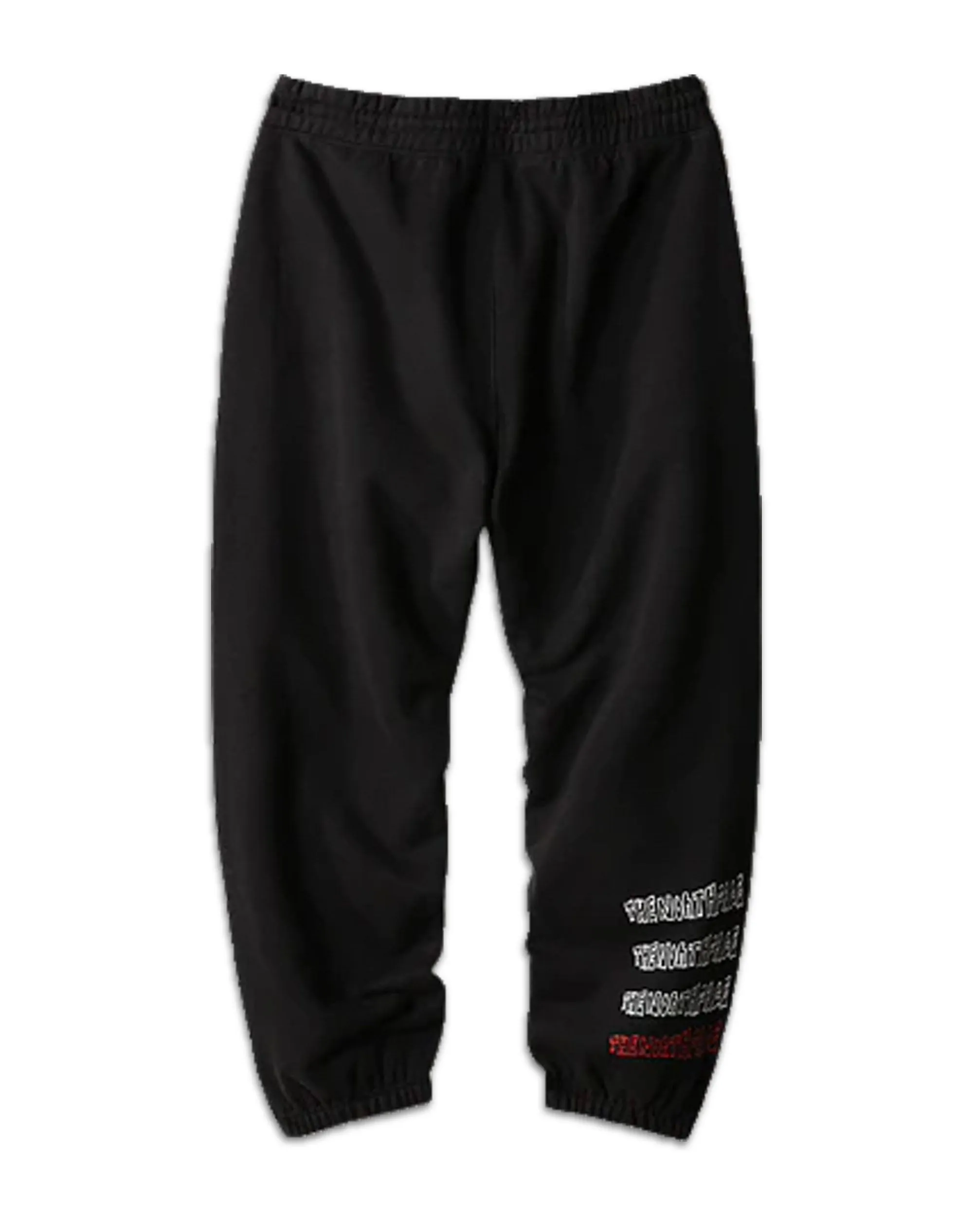 The North Face Mens Printed Heavyweight Fleece Sweatpants in Black