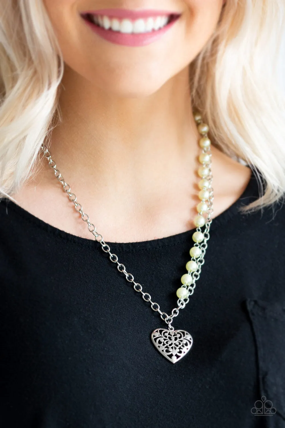 Paparazzi Forever In My Heart Yellow Necklace Set