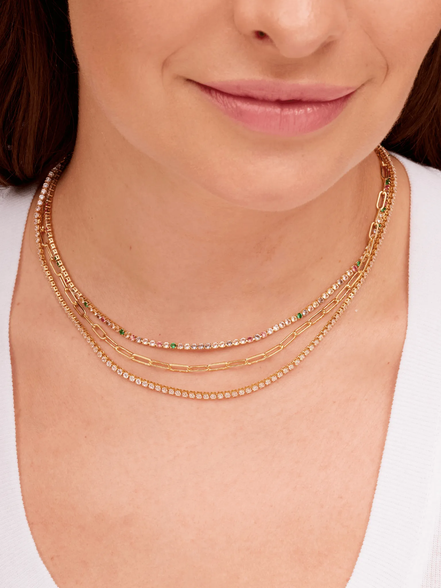 Paperclip 'M' Chain Necklace