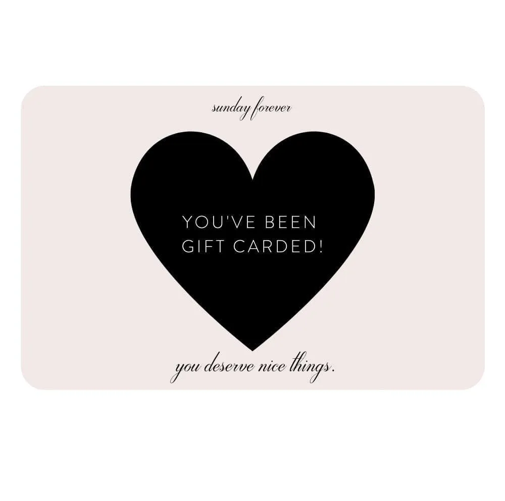 Sunday Forever Nice Things Gift Card