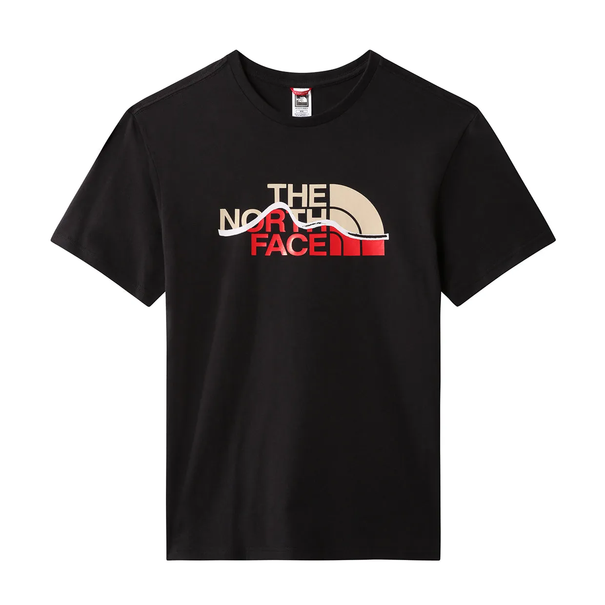 T-shirt Uomo The North Face Mountain Line Nero