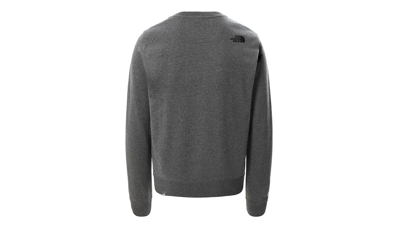 The North Face Men's Drew Peak Crew Embroidered Logo Crew Neck Sweatshirt NF0A4T1EDYY1 Grey-Black