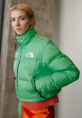 The North Face Nuptse Short Crop Verde Fluo