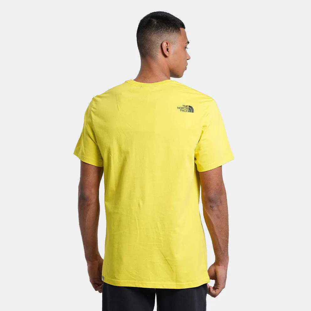 The North Face T-Shirt Easy Tee Giallo Big Logo Frontale