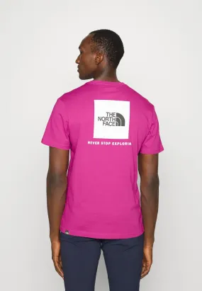 The North Face T-Shirt Red Box Fuxia Uomo Mezza Manica